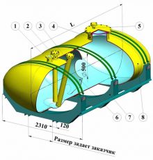 Емкости горизонтальные монолитные эллиптического сечения