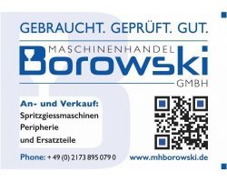 Maschinenhandel Borowski, Germany,  подержанные термопластавтоматы, станки и другие Б/У оборудование