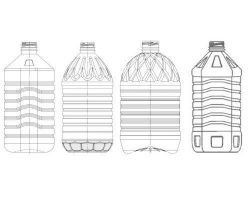 Высота бутылки растительного масла. Чертеж бутылки ПЭТ 5л. Бутылка ПЭТ 5л Размеры. ПЭТ бутылка 10 литров габариты. Габариты ПЭТ бутылки 1,5 л.
